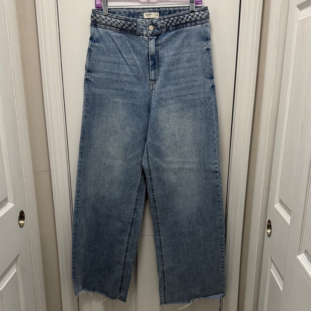 Oat New York Straight Leg Jeans with Braided Detail